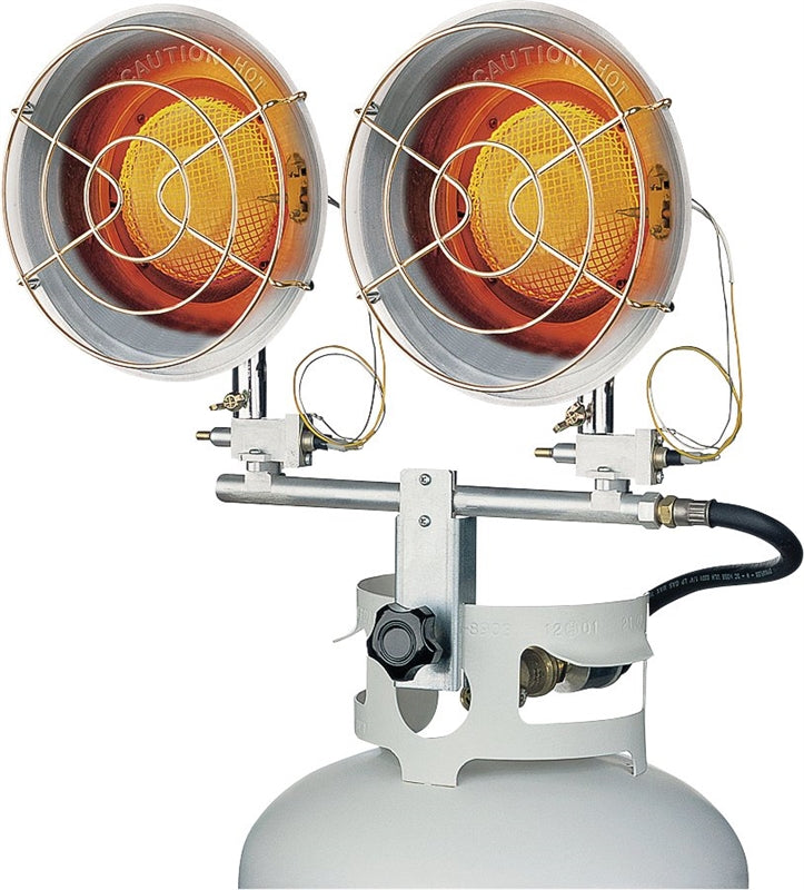 DURA HEAT Dura Heat TT30D/CSA Double Tank Top Heater, 20 lb Tank, Liquid Propane, 18000/24000/30000 Btu, Silver APPLIANCES & ELECTRONICS DURA HEAT