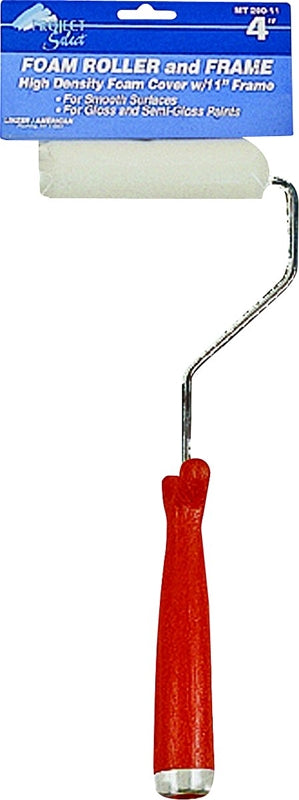 LINZER Linzer MT200-11 Mini Roller, 1/4 in Nap, Foam Cover, Threaded Handle, 4 in L Roller PAINT LINZER