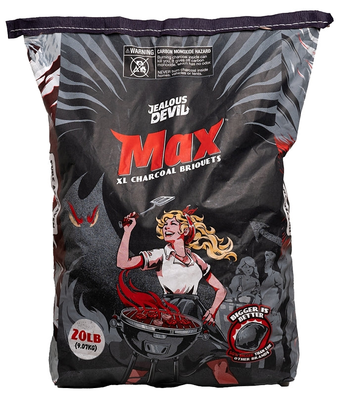 JEALOUS DEVIL Jealous Devil JDMAX20LBS Extra Large Charcoal Briquette, Hardwood, 20 lb, Bag OUTDOOR LIVING & POWER EQUIPMENT JEALOUS DEVIL