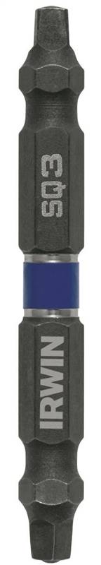 IRWIN Irwin 1870987 Power Bit, #3 Drive, Square Recess Drive, 1/4 in Shank, Hex Shank, 2-3/8 in L, High-Grade Steel TOOLS IRWIN