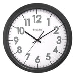 WESTCLOX Westclox 32067 Clock, 14 in Dia, Round, Black Frame, Plastic Clock Face, Analog, Glass Lens HOUSEWARES WESTCLOX