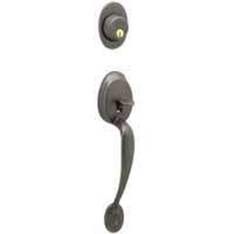 SCHLAGE LOCK Schlage Plymouth Series F58PLY716 Combination Lockset, Mechanical Lock, Grip Only Handle, Aged Bronze, 1 Grade, Metal HARDWARE & FARM SUPPLIES SCHLAGE LOCK