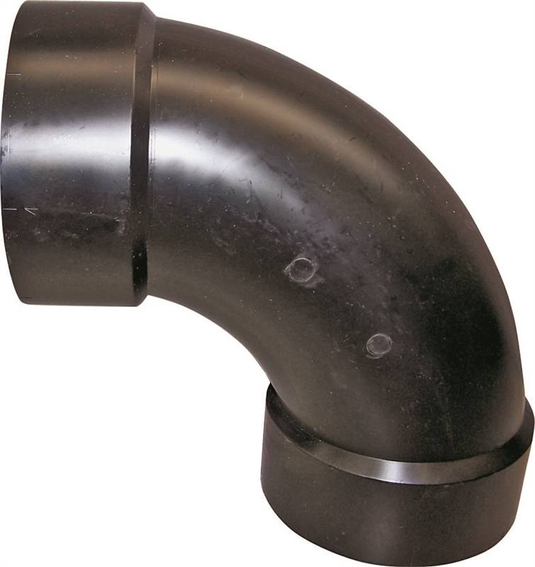 IPEX USA LLC-CANPLAS Canplas 102278BC Pipe Elbow, 3 in, Hub, 90 deg Angle, ABS, Black, SCH 40 Schedule LAWN & GARDEN IPEX USA LLC-CANPLAS