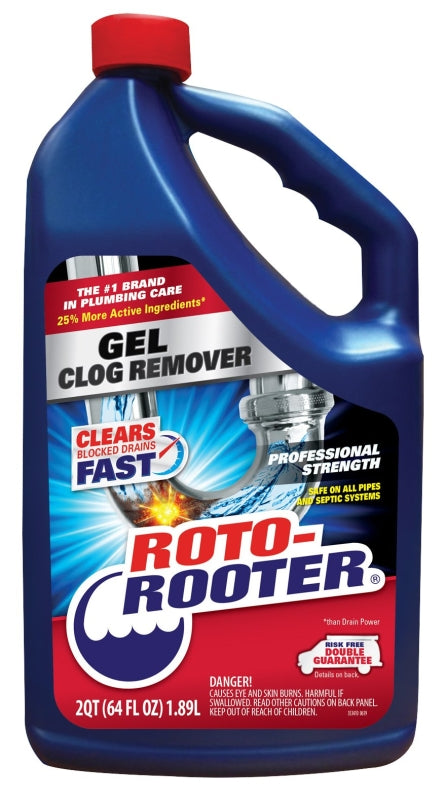 ROTO ROOTER Roto-Rooter 351404 Clog Remover, Liquid, Characteristic, 64 oz PLUMBING, HEATING & VENTILATION ROTO ROOTER