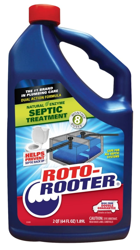 ROTO ROOTER Roto-Rooter 351272 Septic Treatment, Liquid, Characteristic, 64 oz PLUMBING, HEATING & VENTILATION ROTO ROOTER