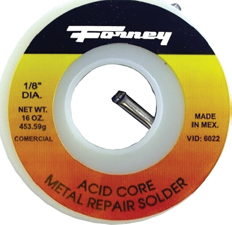 FORNEY Forney 38103 Solder, 4 oz, Solid, Silver/White, 491 deg F Melting Point