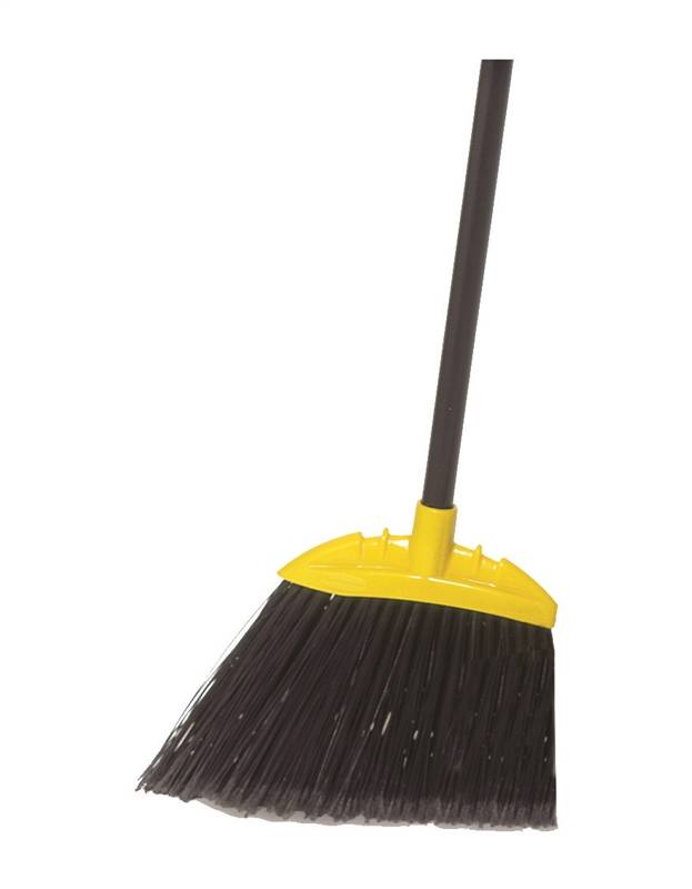 RUBBERMAID Rubbermaid FG638906BLA Angle Broom, 10-1/2 in Sweep Face, Polypropylene Bristle, Black Bristle, 55 in L