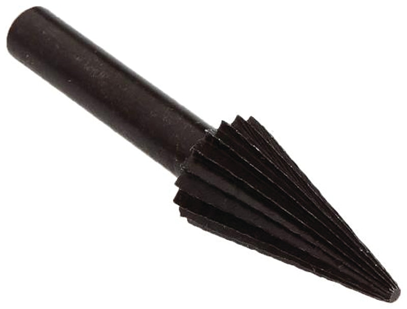 FORNEY Forney 60074 Conical Shaped Rotary File, 1/2 in Dia Cutting, 1/4 in Dia Shank, Steel TOOLS FORNEY