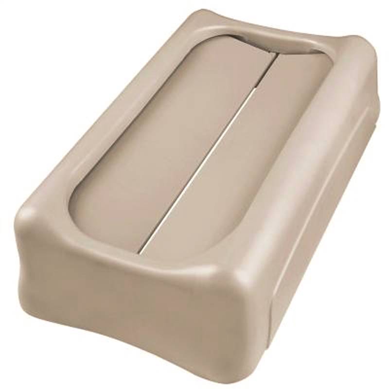 RUBBERMAID Rubbermaid FG267360BEIG Swing Lid, 23 gal, Plastic, Beige, For: 15-7/8 and 23 gal Slim Jim Containers