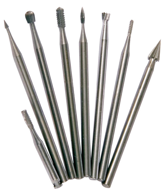 FORNEY Forney 60237 Mini Burr Set, 1/8 in Shank, Steel Cutting Edge TOOLS FORNEY