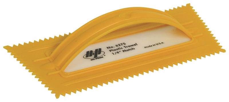 QLT BY MARSHALLTOWN QLT 6275 Trowel, 1/4 in W x 13/64 in D Notch, 9-1/2 in L, 4-1/4 in W, V Notch, Comfort-Grip Handle TOOLS QLT BY MARSHALLTOWN