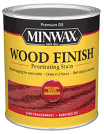 MINWAX Minwax Wood Finish 701094444 Wood Stain, Barn Red, Liquid, 1 qt PAINT MINWAX