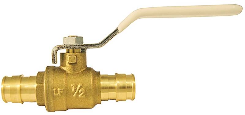 APOLLO Apollo EPXV12 Ball Valve, 1/2 in Connection, Barb, 200 psi Pressure, Brass Body