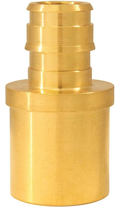 APOLLO Apollo ExpansionPEX Series EPXMS1234 Reducing Pipe Adapter, 1/2 x 3/4 in, Barb x Male Sweat, Brass, 200 psi Pressure