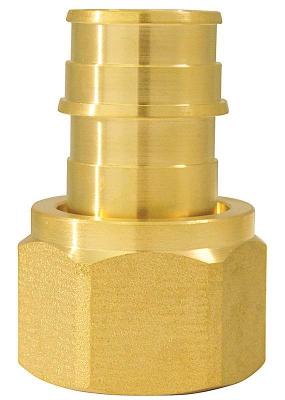 APOLLO Apollo ExpansionPEX Series EPXFA34S Swivel Pipe Adapter, 3/4 in, Barb x FNPT, Brass, 200 psi Pressure
