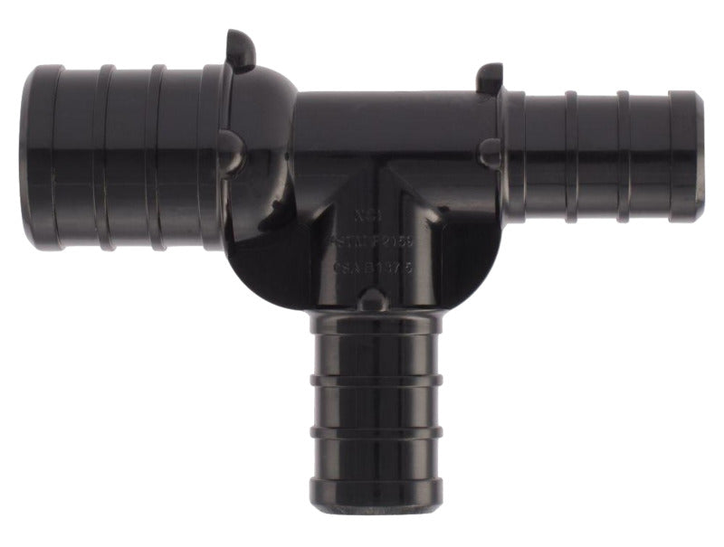 APOLLO Apollo PXPAT3412125PK Pipe Tee, 3/4 x 1/2 x 1/2 in, Barb, PEX-B, Plastic, Black, 200 psi Pressure PLUMBING, HEATING & VENTILATION APOLLO