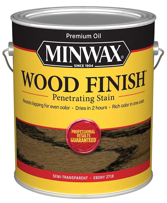 MINWAX Minwax 710130000 Wood Stain, Ebony, Liquid, 1 gal, Can
