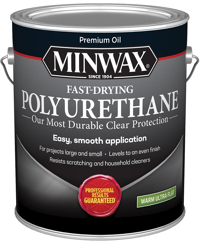MINWAX Minwax 710270000 Fast-Drying Polyurethane, Ultra Flat, Clear, 1 gal PAINT MINWAX