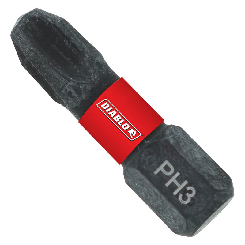 DIABLO Diablo DPH31P2 Screwdriver Insert Bit, #3 Drive, Phillips Drive, 1 in L, 2/PK TOOLS DIABLO