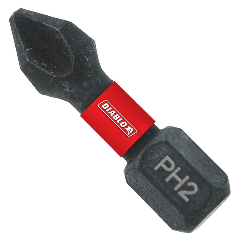 DIABLO Diablo DPH21P100 Screwdriver Insert Bit, #2 Drive, Phillips Drive, 1 in L, 100/PK TOOLS DIABLO
