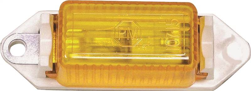 PETERSON MFG PM V107WA Marker Light, Rectangular, 3.18 in W, 1 in H, 12 V, Incandescent Lamp, Amber Lens, Screw AUTOMOTIVE PETERSON MFG