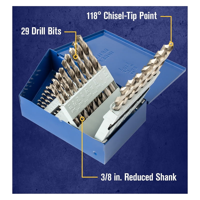 IRWIN Irwin 60148 Drill Bit Set, Standard, 29-Piece, M2 Steel, Bright TOOLS IRWIN