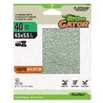 GATOR Gator 5161 Sand Paper, 4-1/2 in W, 5-1/2 in L, 40 Grit TOOLS GATOR
