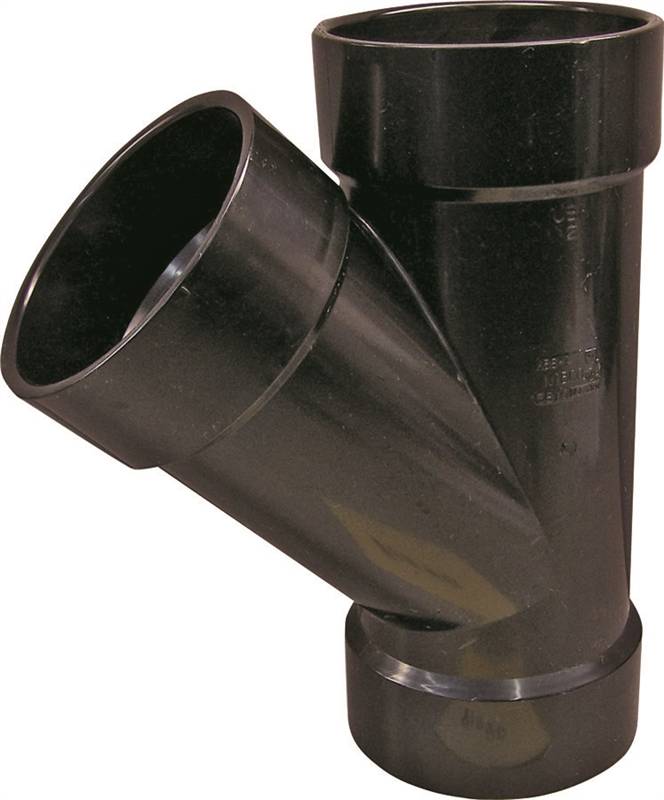 IPEX USA LLC-CANPLAS Canplas 102304LBC Pipe Wye, 4 in, Hub, ABS, Black LAWN & GARDEN IPEX USA LLC-CANPLAS