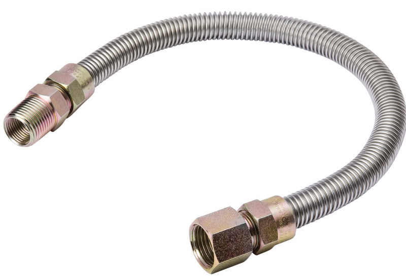 B & K INDUSTRIES B & K G038SS101148RP Gas Connector, 1/2 in, MIP x FIP, Stainless Steel, 48 in L, 1/2 in OD PLUMBING, HEATING & VENTILATION B & K INDUSTRIES