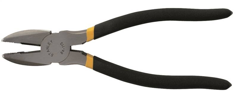 STANLEY STANLEY 84-113 Lineman's Pliers, 8 in OAL, 7/8 in Jaw Opening, Cushion Grip Handle, 3/8 in W Jaw ELECTRICAL STANLEY