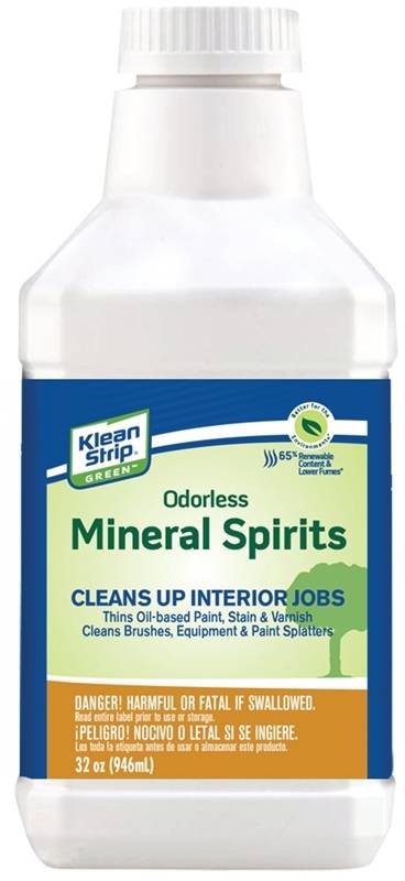 KLEAN STRIP Klean Strip QKGO75CA Mineral Spirit Thinner, Liquid, Milky White, 1 qt PAINT KLEAN STRIP