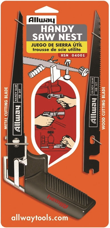 ALLWAY TOOLS ALLWAY HSN Handy Saw Nest, 7-1/2 in L Blade, 10 and 24 TPI