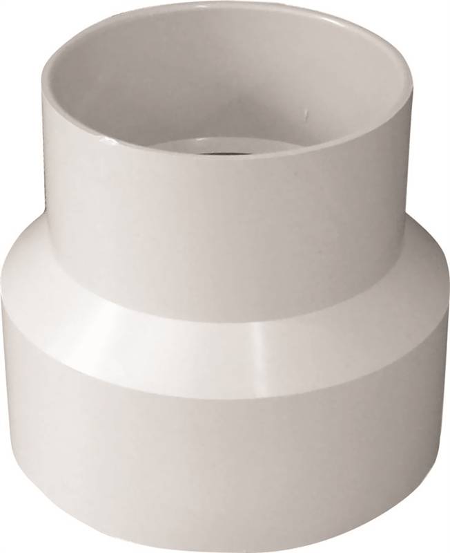 IPEX USA LLC-CANPLAS IPEX 414217BC Sewer Increaser Coupling with Stop, 4 x 3 in, Hub, PVC, White