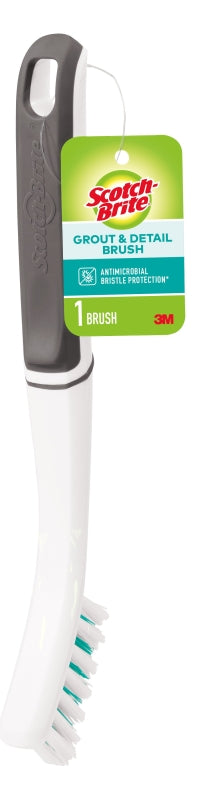 SCOTCH-BRITE Scotch-Brite 511P-6 Grout and Detail Brush, 3/4 in L Trim, Polypropylene Bristle, Blue/White Bristle, 1 in W Brush