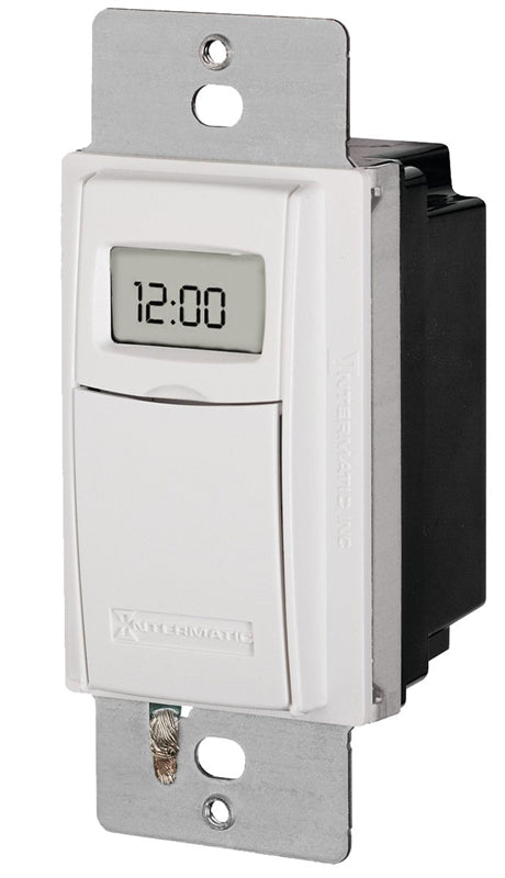 INTERMATIC Intermatic ST01 Digital Timer, 15 A, 120/277 V, 1800 W, 24 hr Time Setting, 28 On/Off Cycles Per Week Cycle, White