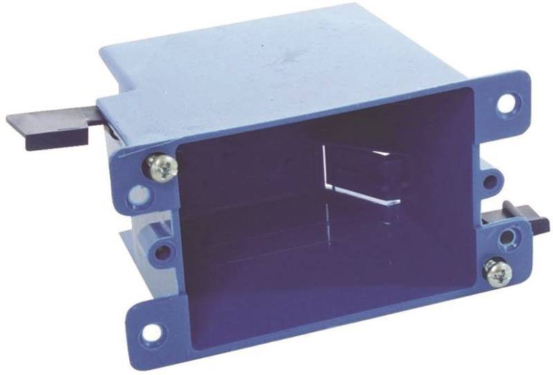 CARLON Carlon B114RB Outlet Box, 14 cu-in, 1-Gang, PVC, Blue ELECTRICAL CARLON