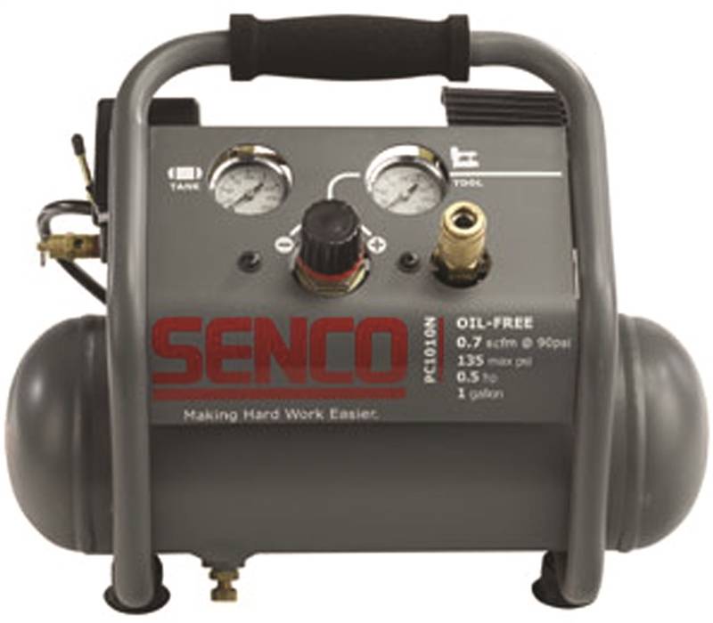 SENCO Senco PC1010N Air Compressor, Tool Only, 1 gal Tank, 0.5 hp, 115 V, 135 psi Pressure, 0.7 scfm Air