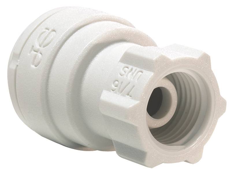 SHARKBITE John Guest PP3212U7WP Tube Adapter, 3/8 in x 7/16-24, UNS Thread, Polypropylene, 150 psi Pressure PLUMBING, HEATING & VENTILATION SHARKBITE