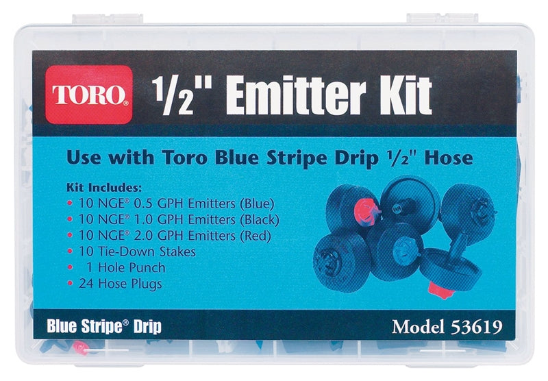 TORO Toro 53619 Emitter Kit, For: Blue Strip Drip 1/2 in Tubing LAWN & GARDEN TORO