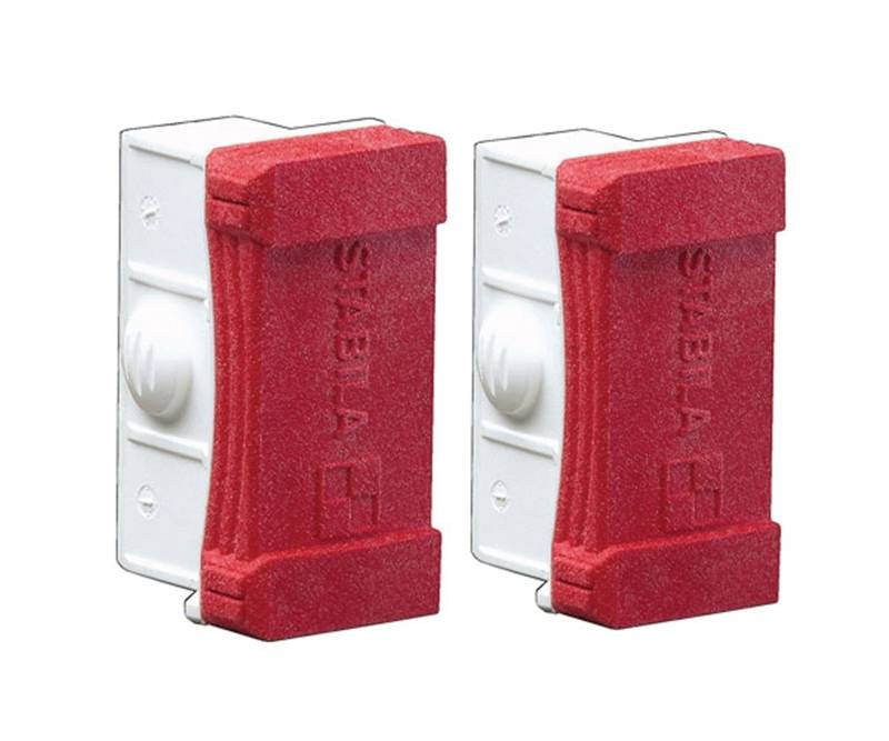 STABILA Stabila 20070 Level End Caps, 1.3 in L, Rubber, Red