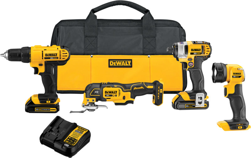 DEWALT DeWALT DCK444C2 Combination Kit, Battery Included, 20 V, 4-Tool, Lithium-Ion Battery