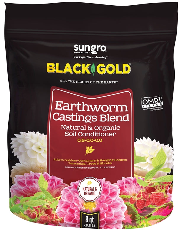 SUN GRO sun gro Sunshine 1490302.Q.08P Earthworm Casting, 8 qt Bag LAWN & GARDEN SUN GRO