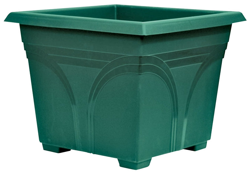 SOUTHERN PATIO Southern Patio DP1510OG Deck Planter, 15 in H, Plastic, Olive Green, Neutral LAWN & GARDEN SOUTHERN PATIO