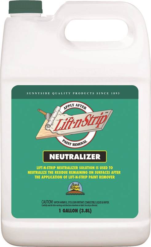 SUNNYSIDE Back to Nature 675G1 Paint Removal Neutralizer, Liquid, Medium, Colorless, 1 gal, Can CLEANING & JANITORIAL SUPPLIES SUNNYSIDE