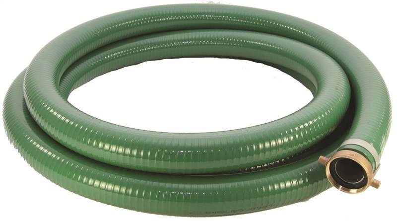 ABBOTT RUBBER Abbott Rubber 1240-2000-20-CN Water Suction Hose, 2 in ID, 20 ft L, Camlock Female x MNPT, PVC