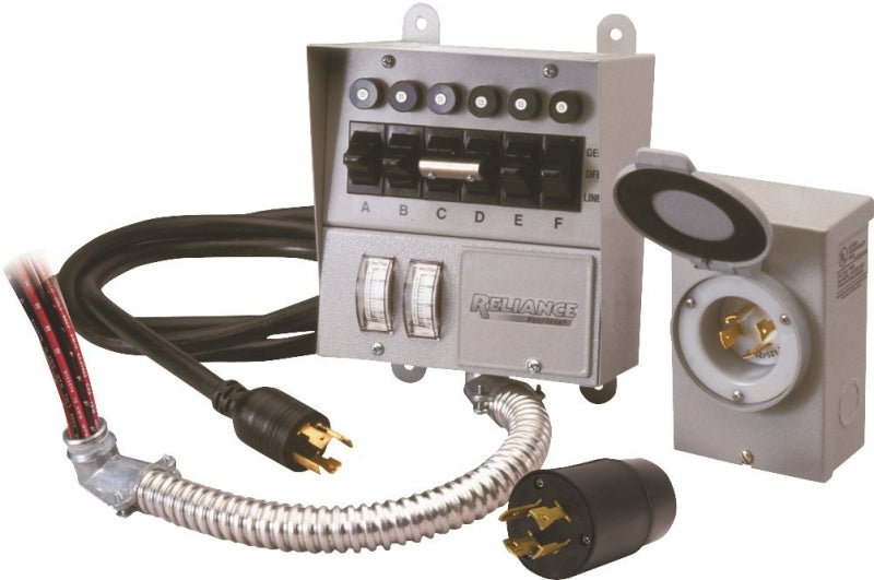 RELIANCE CONTROLS Reliance Controls Pro/Tran Series 31406CRK Transfer Switch Kit, 1-Phase, 60 A, 120/250 V, 7-Circuit, 6-Breaker AUTOMOTIVE RELIANCE CONTROLS