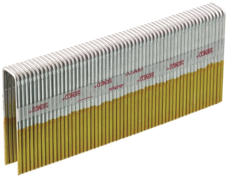 SENCO Senco Q19BAB Wire Staple, 7/16 in W Crown, 1-3/4 in L Leg, 15, Galvanized