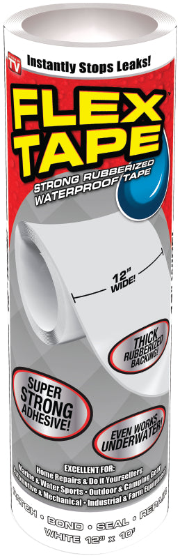 FLEX SEAL Flex Tape TFSWHTR1210 Tape, 10 ft L, Rubber Backing, 12 in W HOUSEWARES FLEX SEAL