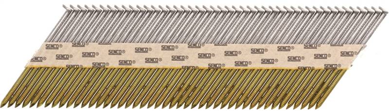 SENCO Senco GE24APBX Collated Nail, 2-3/8 in L, Steel, Bright Basic, Offset Full Round Head, Ring Shank