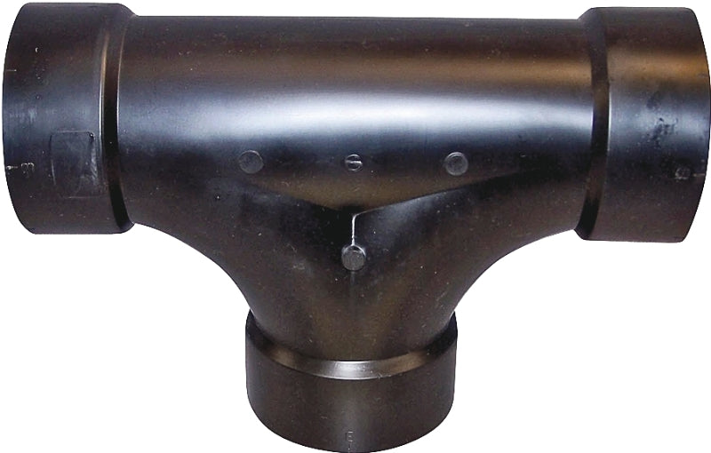 IPEX USA LLC-CANPLAS Canplas 103723BC Cleanout Tee, 3 in, Hub, ABS, Black, SCH 40 Schedule LAWN & GARDEN IPEX USA LLC-CANPLAS